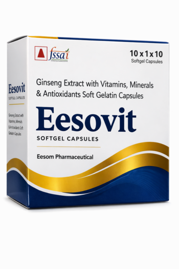 Eesovit Softgel Capsules – Ginseng Extract with Vitamins, Minerals & Antioxidants | Energy & Immunity Support | 1x10 Capsules